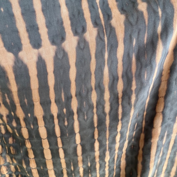 0148/ Over Sized Tie Dye women Poncho with fringed, Short Kaftan, Beach cover up - Picture 7 of 11